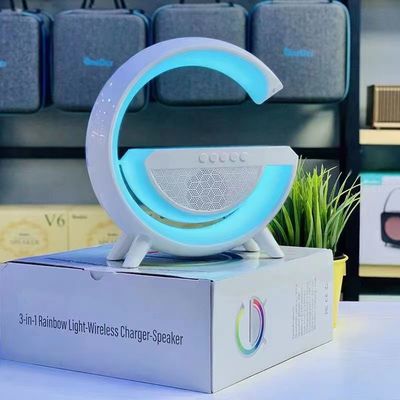 диктор Bluetooth беспроводного быстрого заряжателя смартфона 10W беспроводной с лампой света RGB