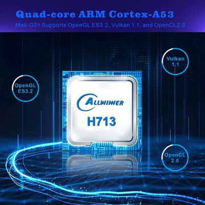 2.69 дюймовый ЖК-ТФТ дисплей 4K HD проектор с четырехъядерным процессором ARM Cortex-A53 и 1G оперативной памяти